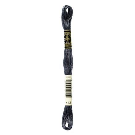 DMC 413 Six-Strand Floss – Dark Pewter Grey