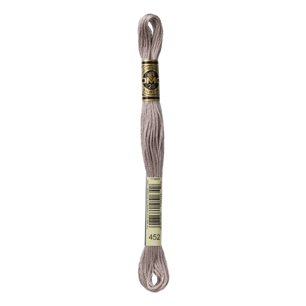 DMC 452 Six-Strand Floss – Medium Shell Grey DMC 452 Six-Strand Floss – Medium Shell Grey