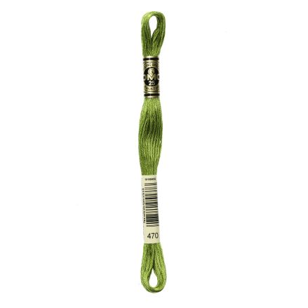 DMC 470 Six-Strand Floss – Light Avocado Green