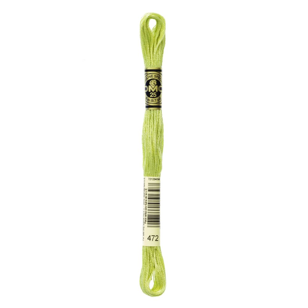DMC 472 Six-Strand Floss – Ultra Light Avocado Green