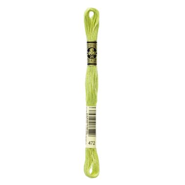 DMC 472 Six-Strand Floss – Ultra Light Avocado Green