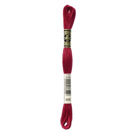 DMC 498 Six-Strand Floss – Dark Red