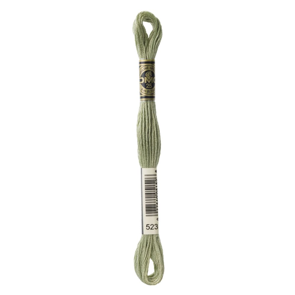 DMC 523 Six-Strand Floss – Light Fern Green