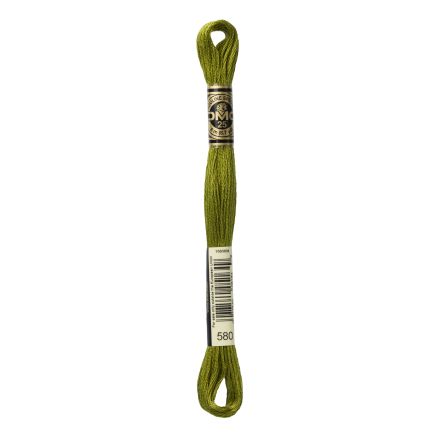 DMC 580 Six-Strand Floss – Dark Moss Green