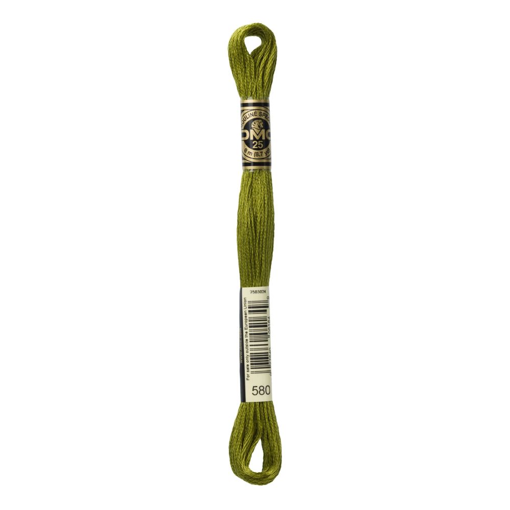 DMC 580 Six-Strand Floss – Dark Moss Green DMC 580 Six-Strand Floss – Dark Moss Green