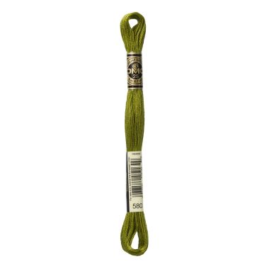 DMC 580 Six-Strand Floss – Dark Moss Green