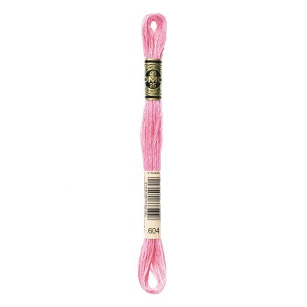 DMC 604 Six-Strand Floss – Light Cranberry