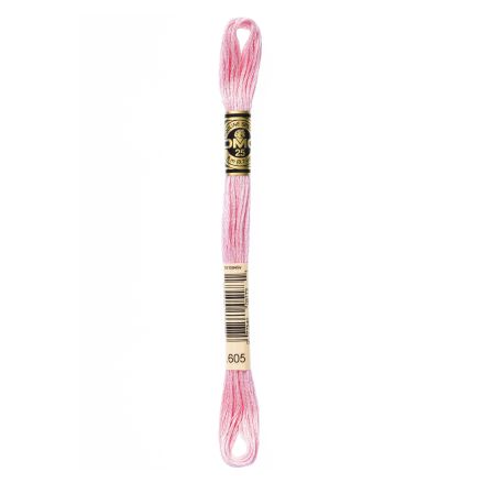 DMC 605 Six-Strand Floss – Very Light Cranberry