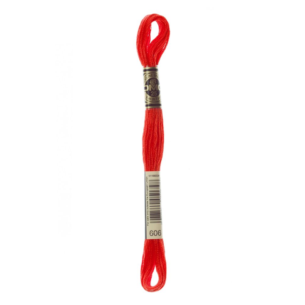 DMC 606 Six-Strand Floss – Bright Orange Red DMC 606 Six-Strand Floss – Bright Orange Red