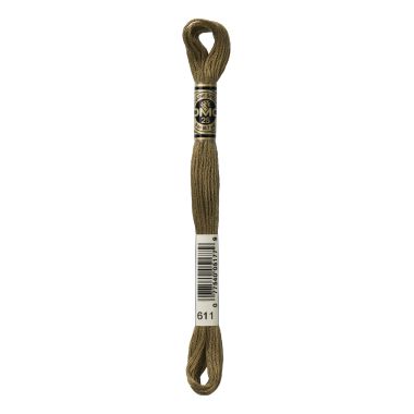 DMC 611 Six-Strand Floss – Drab Brown