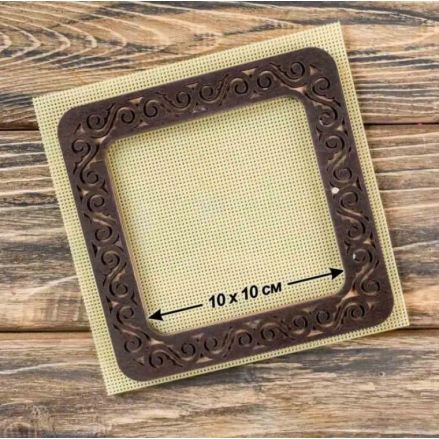 Hoop wood magnetic for embroidery 10x10cm, ornament, Wonderland Crafts WLMP-006