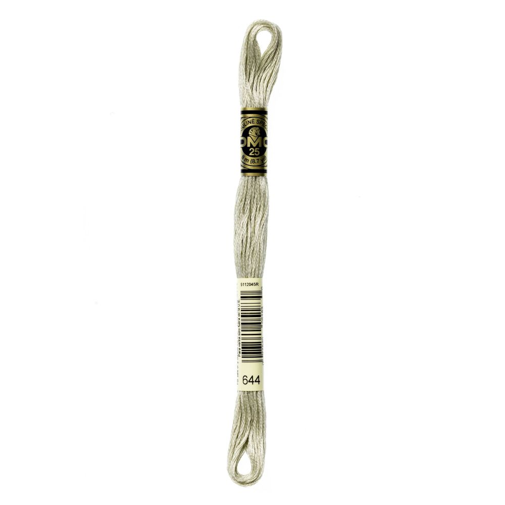 DMC 644 Six-Strand Floss – Medium Beige Grey