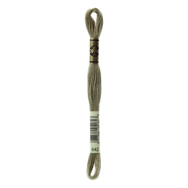 DMC 642 Six-Strand Floss – Dark Beige Grey