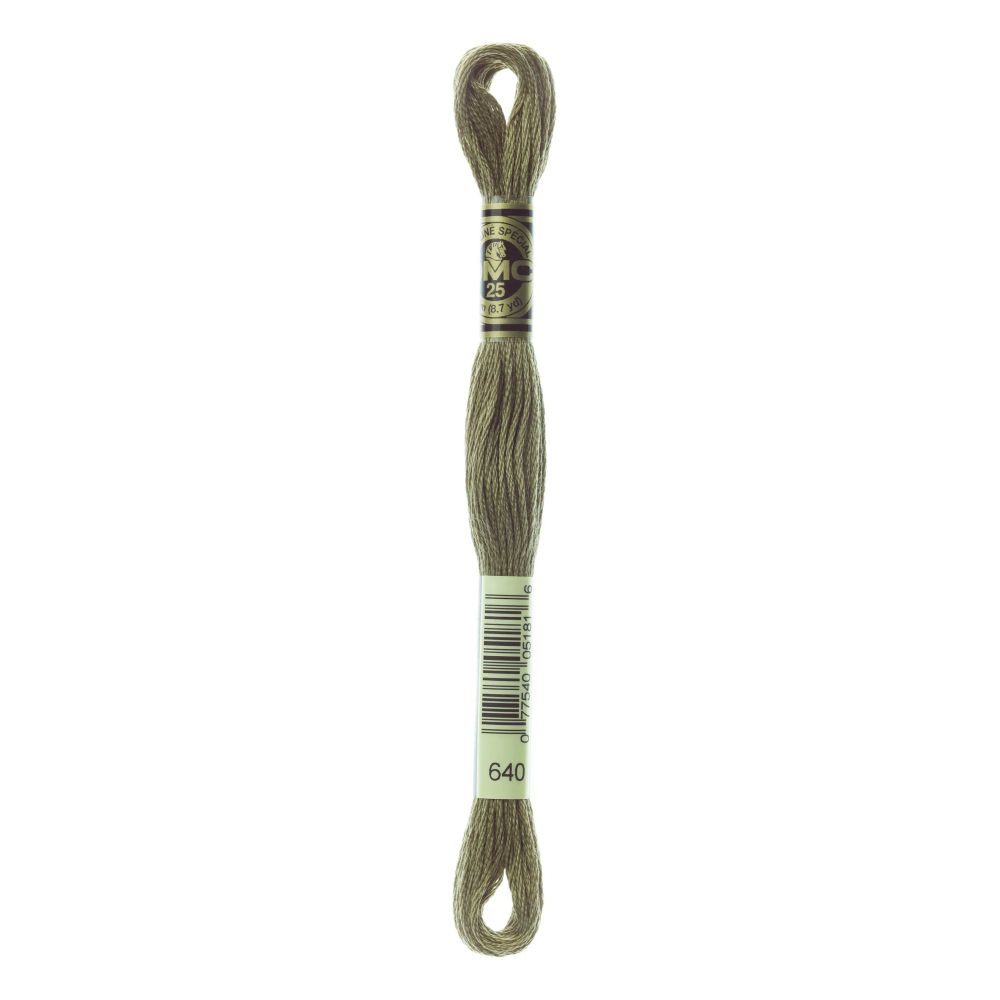 DMC 640 Six-Strand Floss – Very Dark Beige Grey DMC 640 Six-Strand Floss – Very Dark Beige Grey