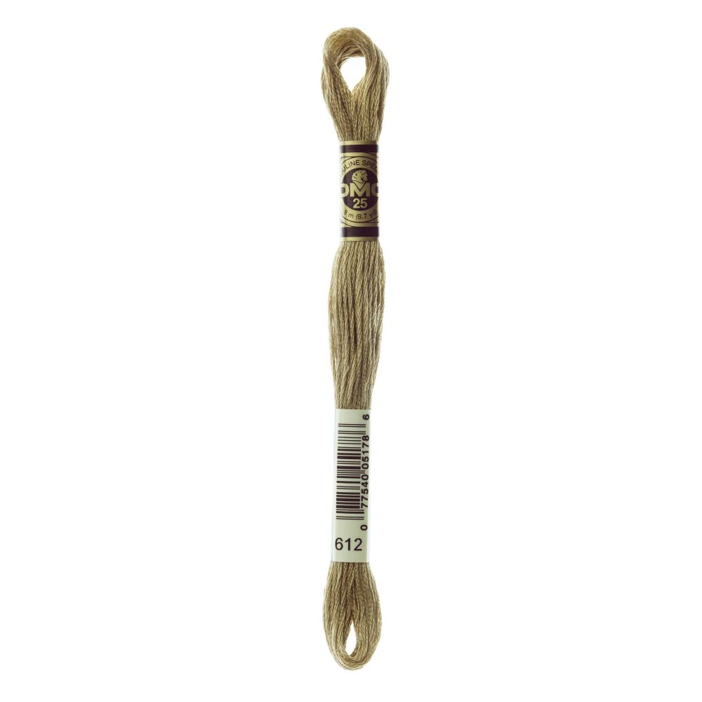 DMC 612 Six-Strand Floss – Light Drab Brown DMC 612 Six-Strand Floss – Light Drab Brown