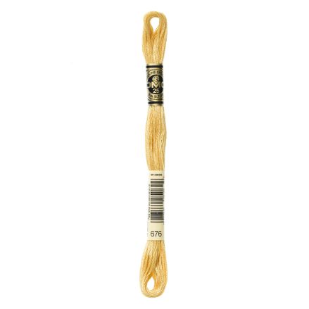 DMC 676 Six-Strand Floss – Light Old Gold