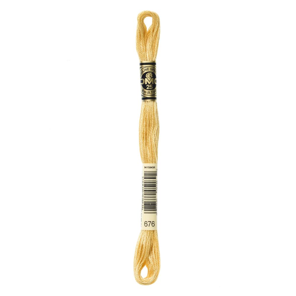DMC 676 Six-Strand Floss – Light Old Gold DMC 676 Six-Strand Floss – Light Old Gold