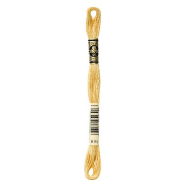 DMC 676 Six-Strand Floss – Light Old Gold