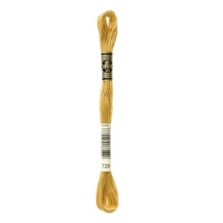 DMC 729 Six-Strand Floss – Medium Old Gold