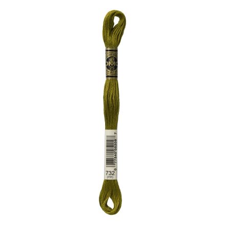 DMC 732 Six-Strand Floss – Olive Green
