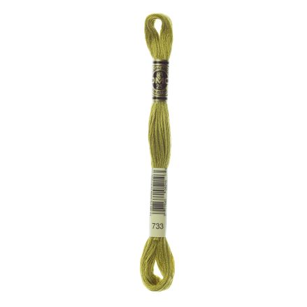 DMC 733 Six-Strand Floss – Medium Olive Green