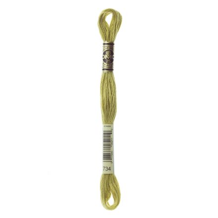 DMC 734 Six-Strand Floss – Light Olive Green