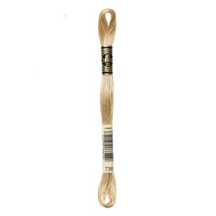 DMC 738 Six-Strand Floss – Very Light Tan