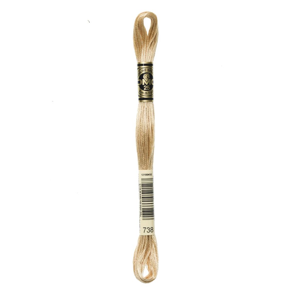 DMC 738 Six-Strand Floss – Very Light Tan