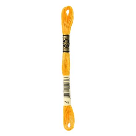 DMC 742 Six-Strand Floss – Light Tangerine