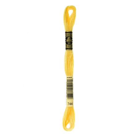 DMC 744 Six-Strand Floss – Pale Yellow