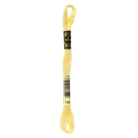 DMC 745 Six-Strand Floss – Light Pale Yellow