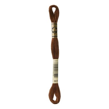 DMC 801 Six-Strand Floss – Dark Coffee Brown