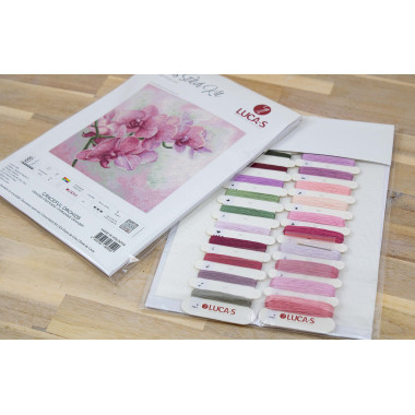 Cross Stitch Kit Graceful Orchids, Luca-S Gold B7009