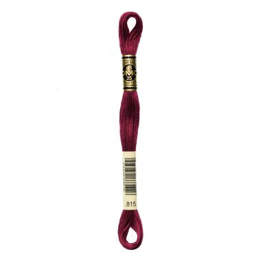 DMC 815 Six-Strand Floss – Medium Garnet