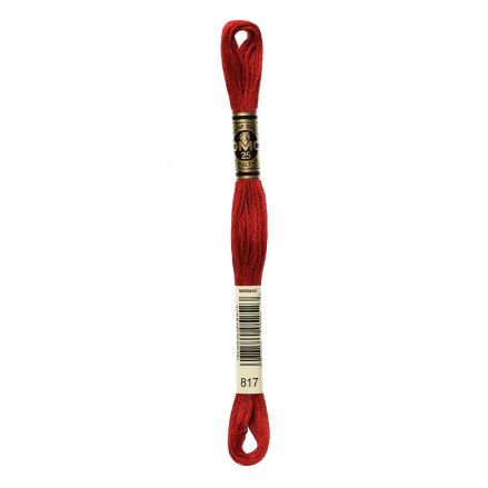 DMC 817 Six-Strand Floss – Very Dark Coral Red