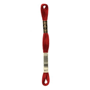 DMC 817 Six-Strand Floss – Very Dark Coral Red