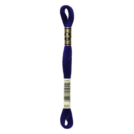 DMC 820 Six-Strand Floss – Very Dark Royal Blue