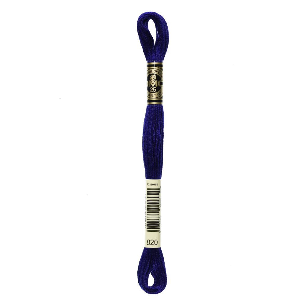 DMC 820 Six-Strand Floss – Very Dark Royal Blue
