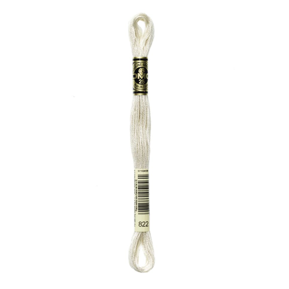 DMC 822 Six-Strand Floss – Light Beige Grey