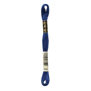 DMC 824 Six-Strand Floss – Very Dark Blue