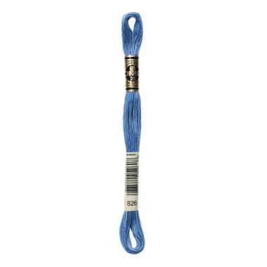 DMC 826 Six-Strand Floss – Medium Blue