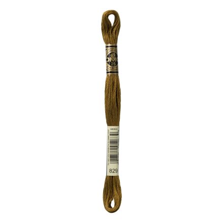 DMC 829 Six-Strand Floss – Very Dark Golden Olive