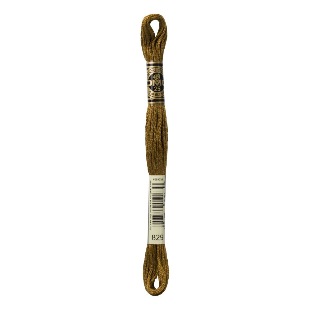 DMC 829 Six-Strand Floss – Very Dark Golden Olive
