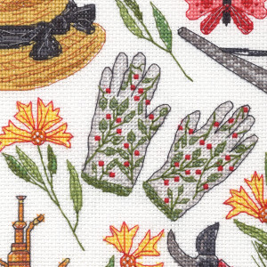 Counted Cross Stitch Kit 9"X12"-Garden Time, Dimensions, 70-35408