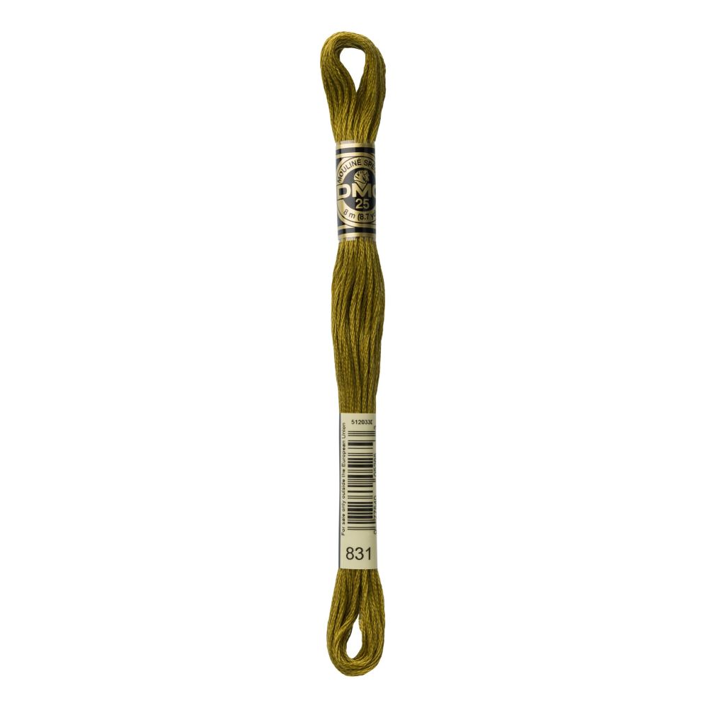 DMC 831 Six-Strand Floss – Medium Golden Olive