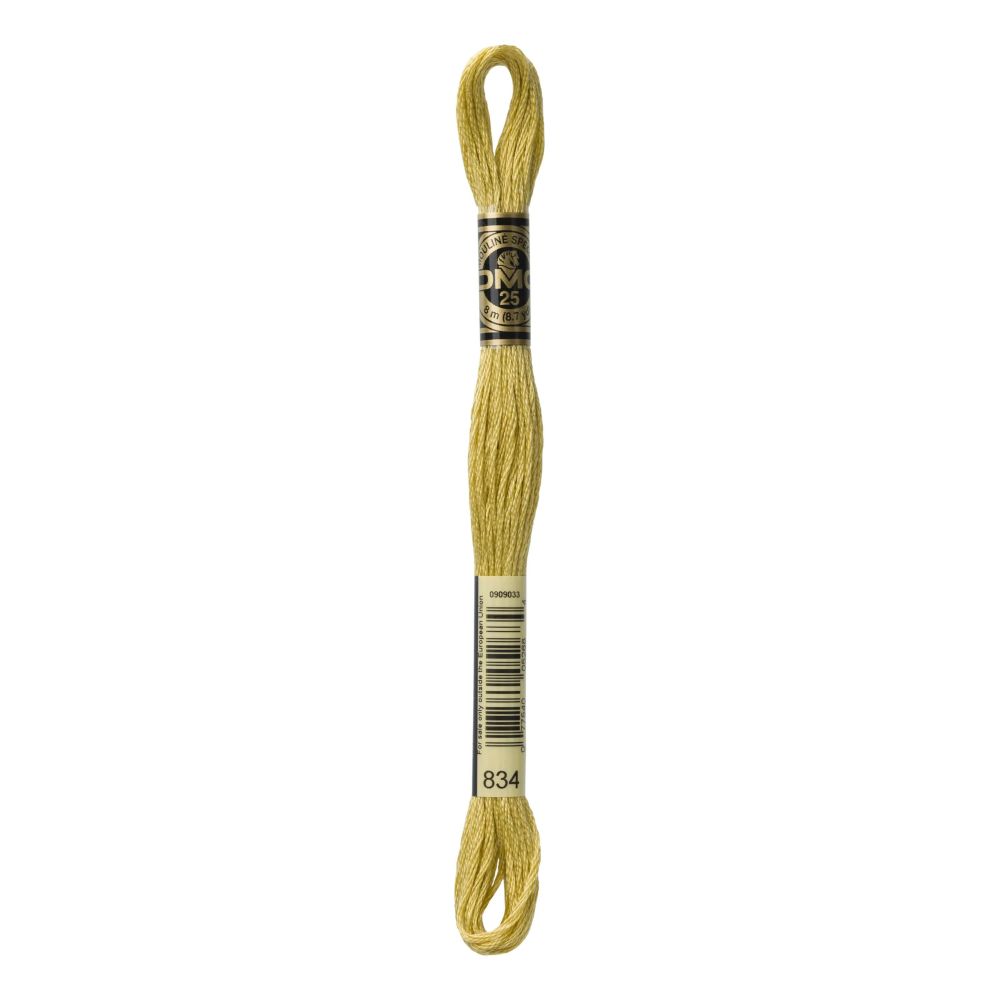DMC 834 Six-Strand Floss – Very Light Golden Olive DMC 834 Six-Strand Floss – Very Light Golden Olive