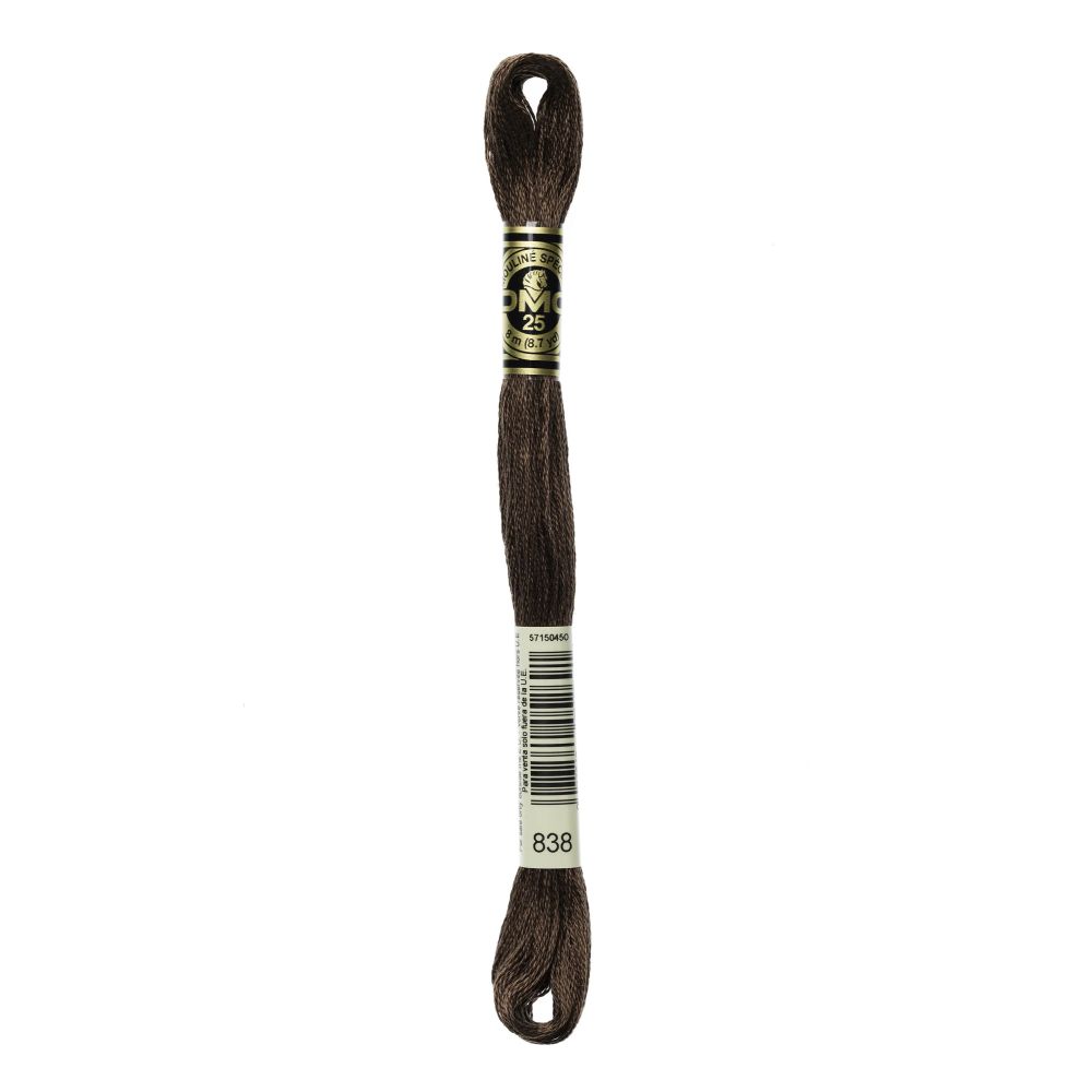 DMC 838 Six-Strand Floss – Very Dark Beige Brown DMC 838 Six-Strand Floss – Very Dark Beige Brown