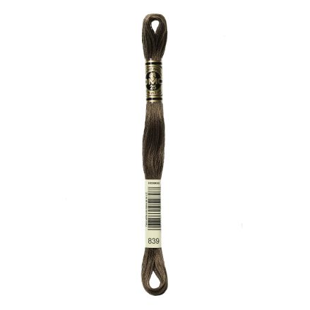 DMC 839 Six-Strand Floss – Dark Beige Brown