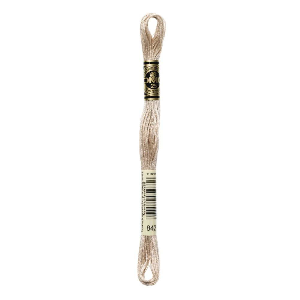 DMC 842 Six-Strand Floss – Very Light Beige Brown DMC 842 Six-Strand Floss – Very Light Beige Brown