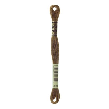 DMC 869 Six-Strand Floss – Very Dark Hazelnut Brown